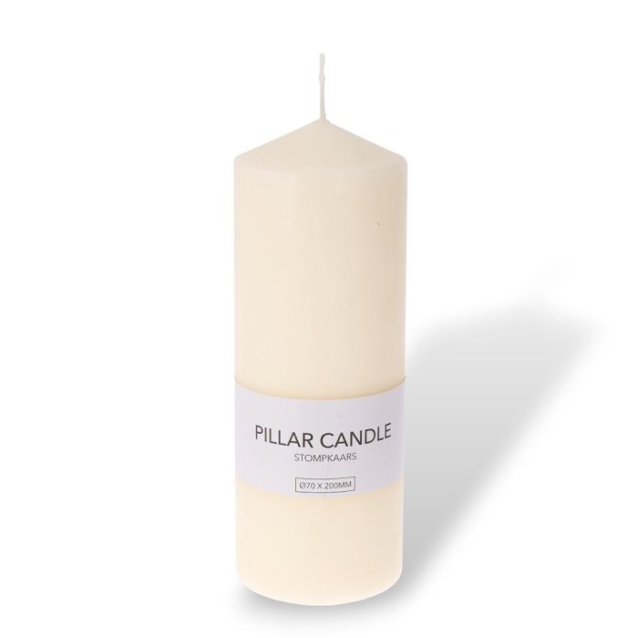 CANDELA 7X20CM AVORIO